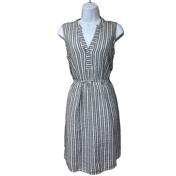 Sz XS Olive & Oak Striped Sleeveless Dress - Picture 2 of 7